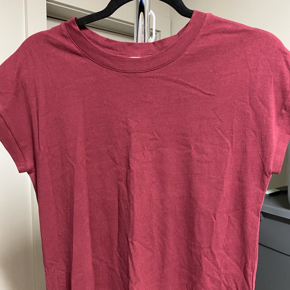 K Jordan Deep Red Cotton Top - Picture 3 of 6